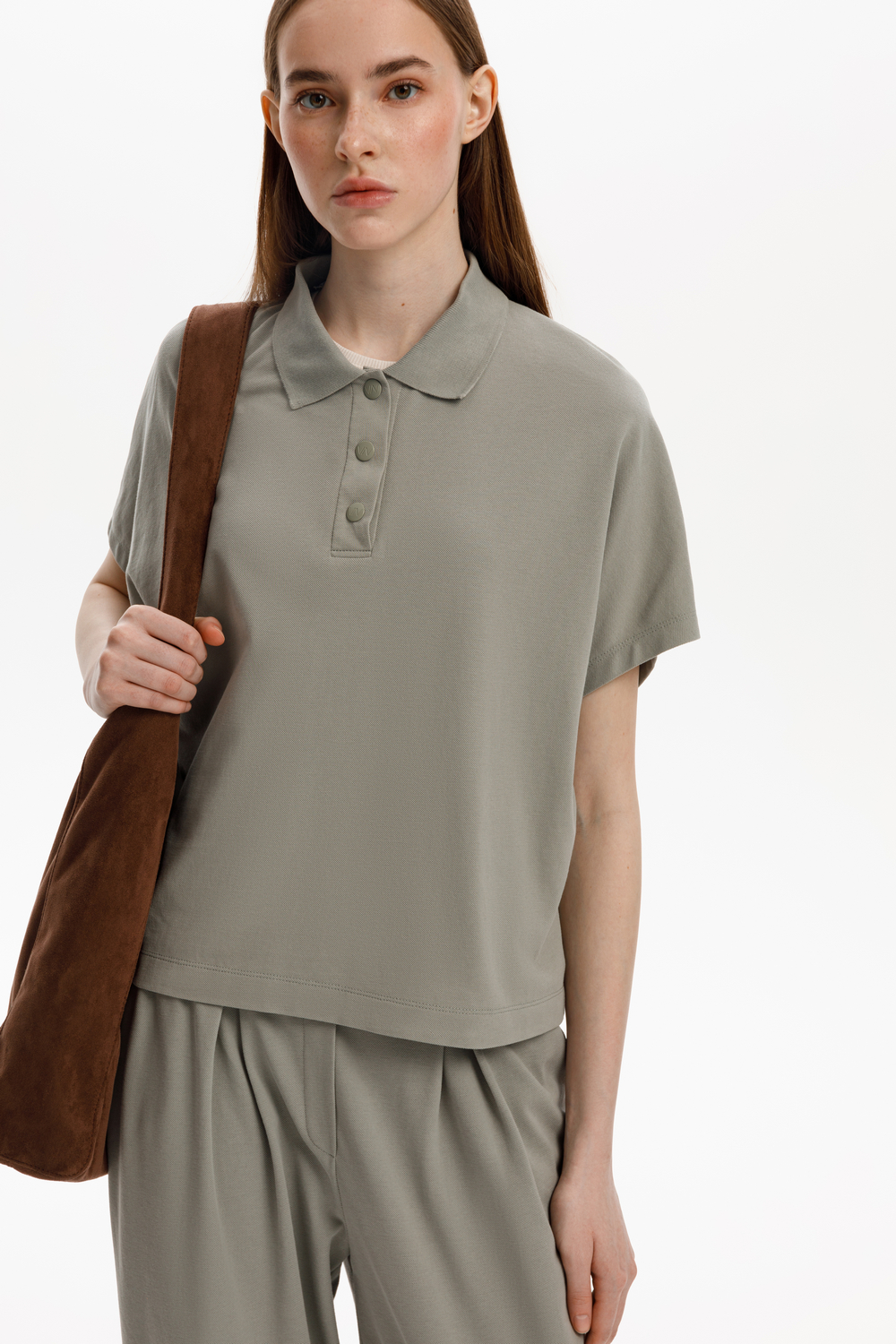 картинка Текстурная футболка-поло от магазина Одежда+