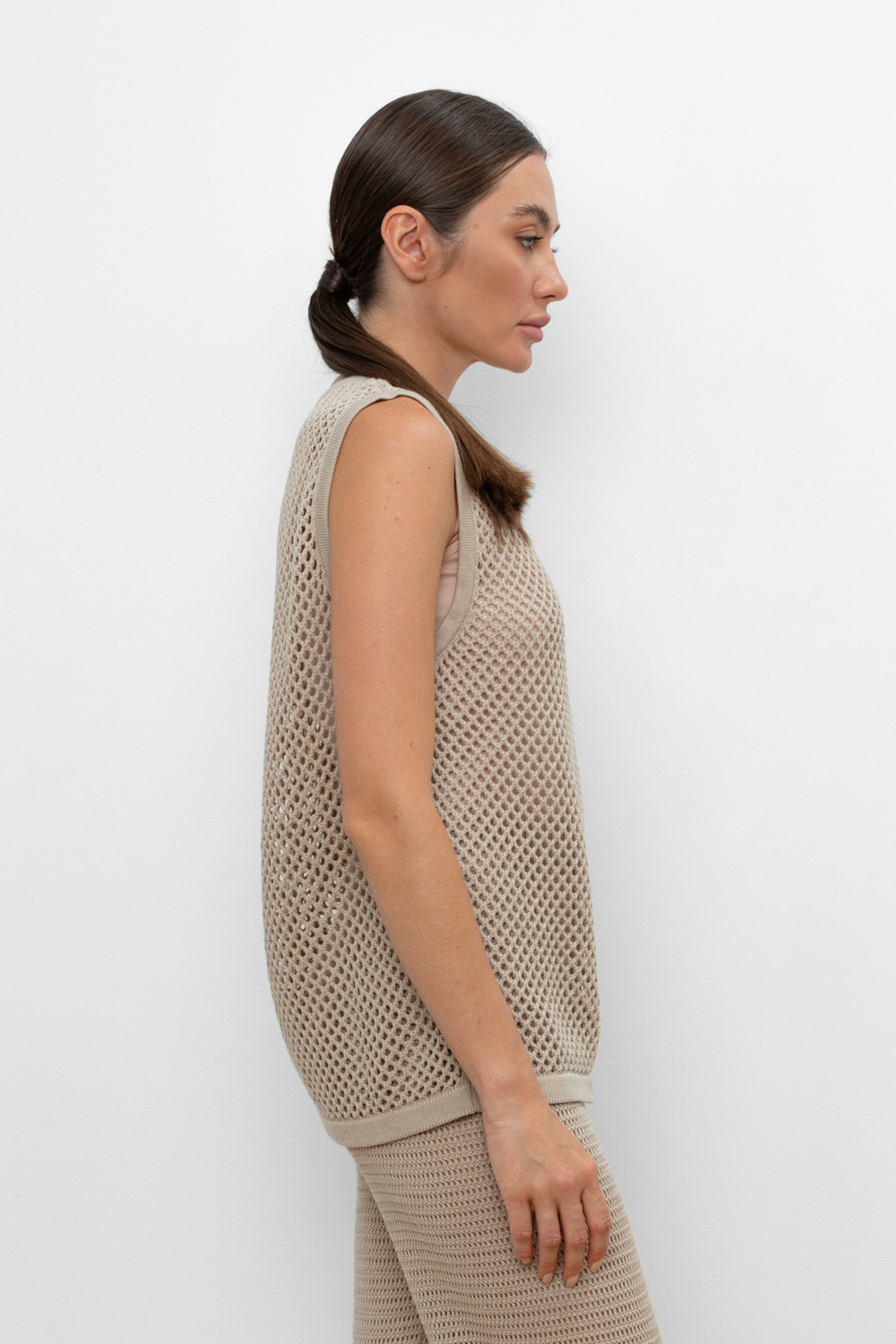 картинка Вязаная ажурная майка от магазина Одежда+