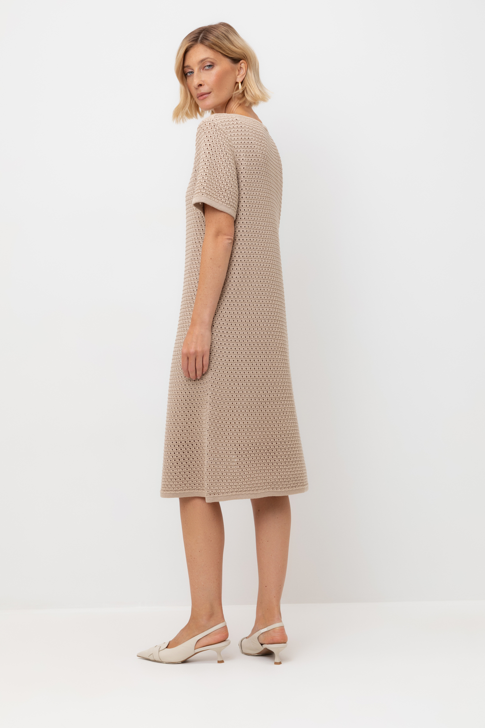 картинка Ажурное платье из итальянского хлопка от магазина Одежда+