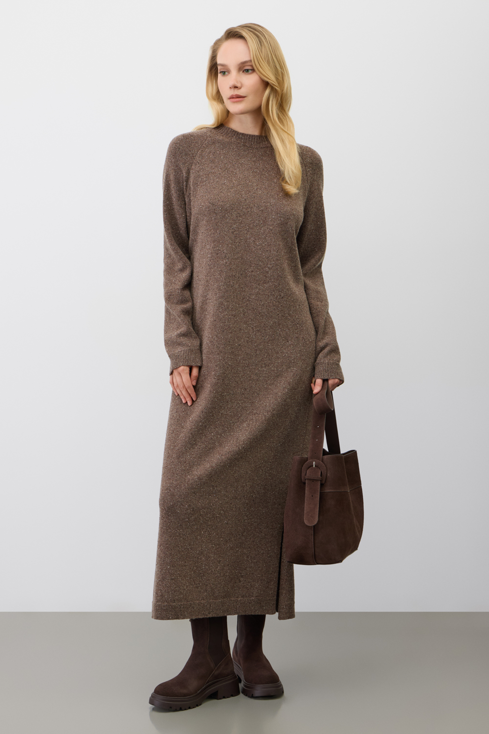 картинка Платье с мериносом и шелком от магазина Одежда+