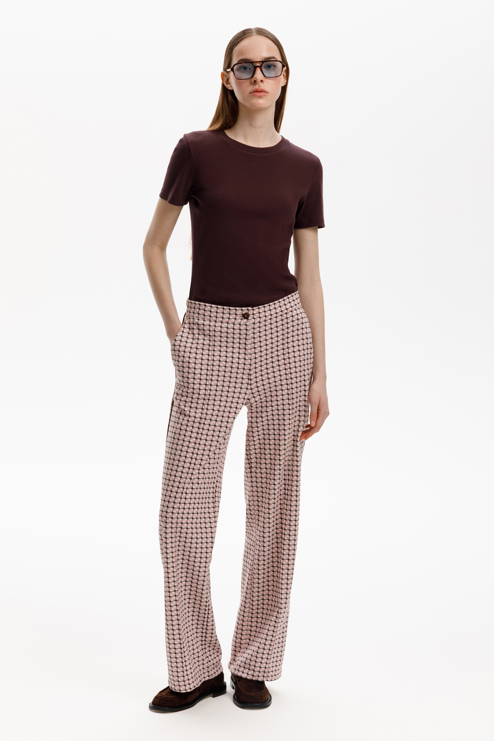 картинка Прямые брюки из премиального трикотажа от магазина Одежда+