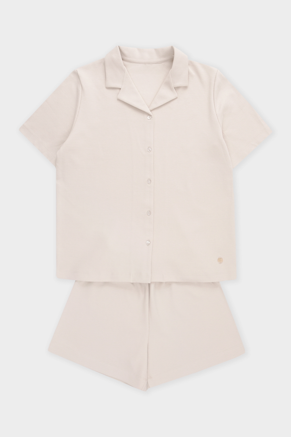 картинка Комплект рубашка и шорты из вафельного хлопка от магазина Одежда+