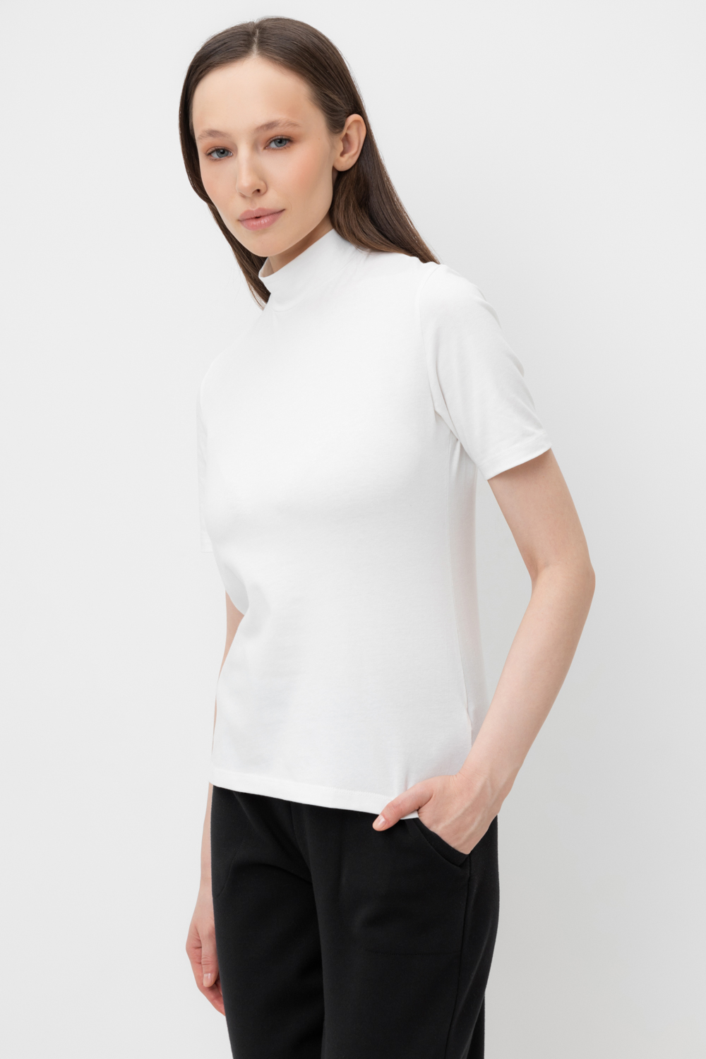 картинка Джемпер с коротким рукавом из хлопка от магазина Одежда+