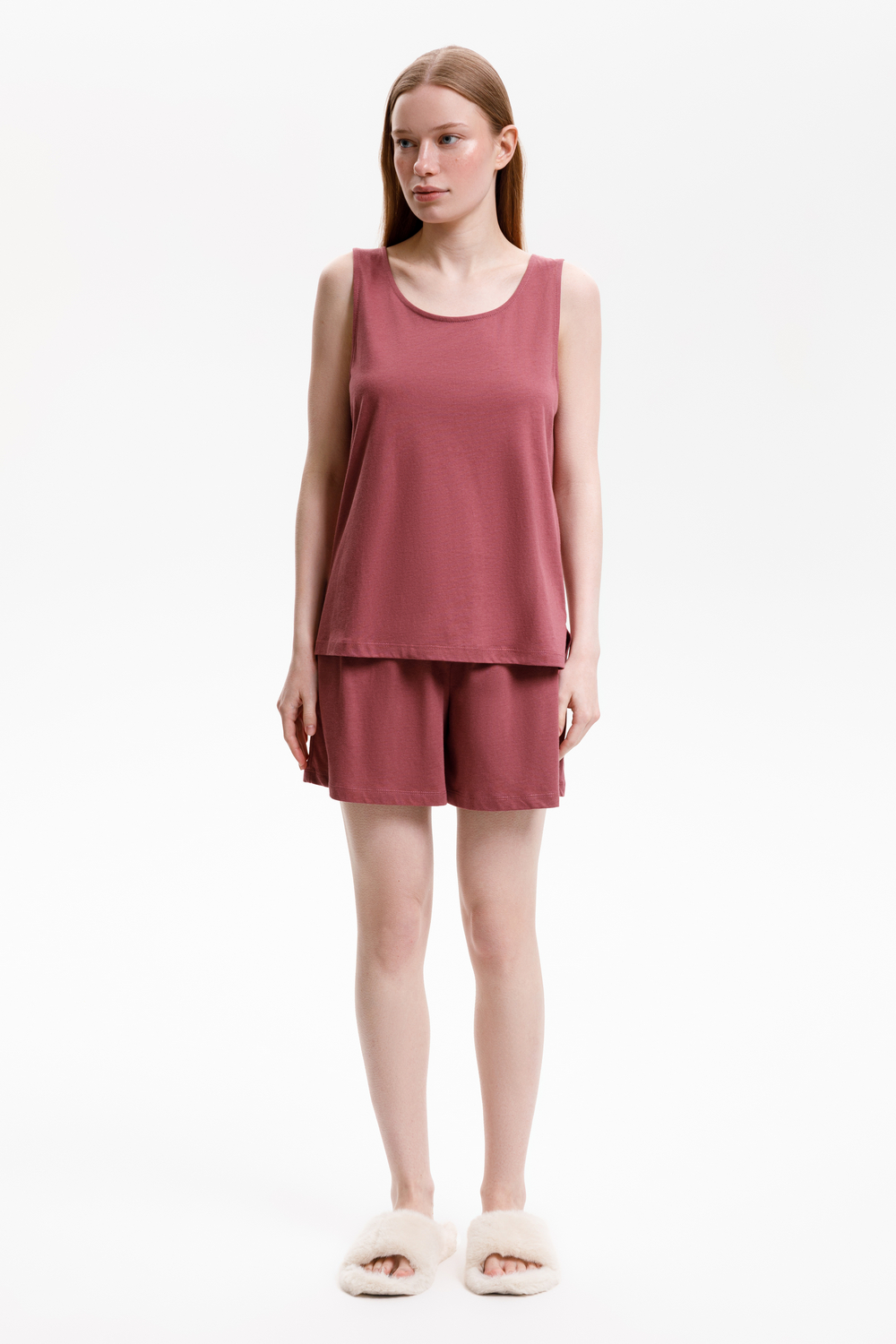 картинка Комплект топ и шорты из хлопка с модалом от магазина Одежда+