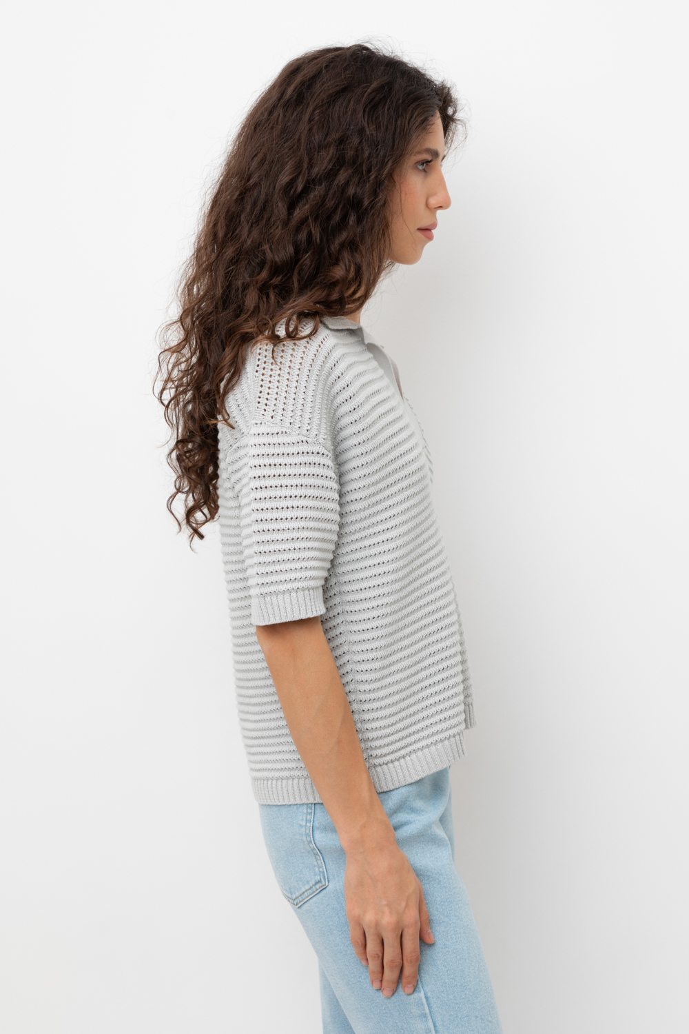 картинка Ажурное поло из итальянской пряжи от магазина Одежда+