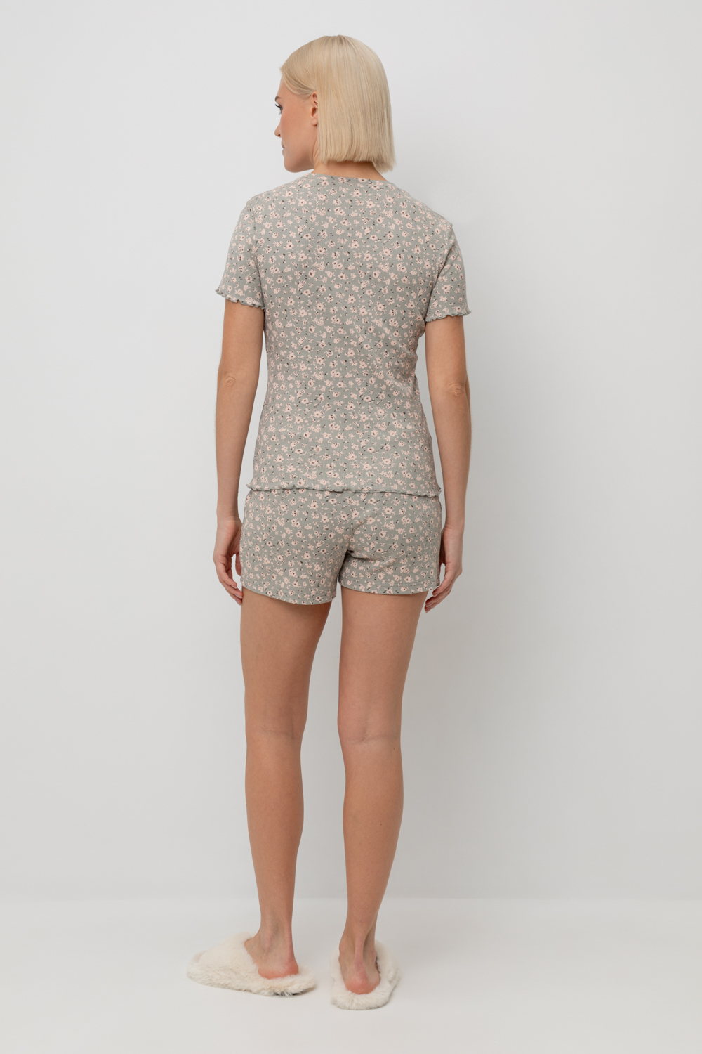 картинка Комплект из нежного хлопкового трикотажа в рубчик от магазина Одежда+