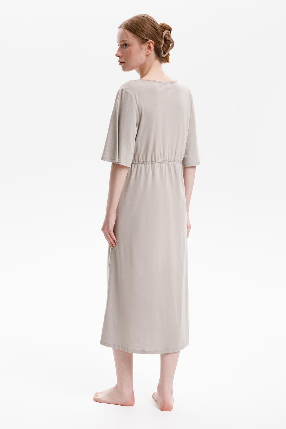 картинка Сорочка с кружевом из хлопка с модалом от магазина Одежда+