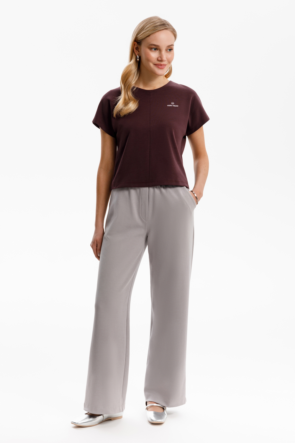 картинка Прямые брюки из премиального трикотажа от магазина Одежда+