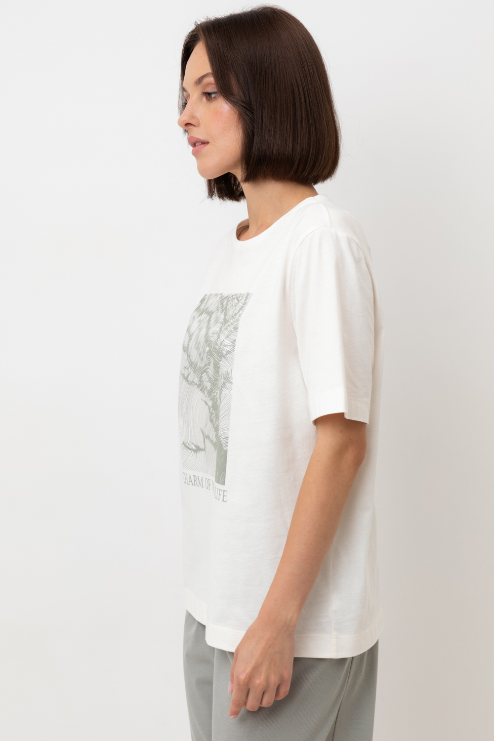 картинка Футболка из 100% хлопка с принтом от магазина Одежда+