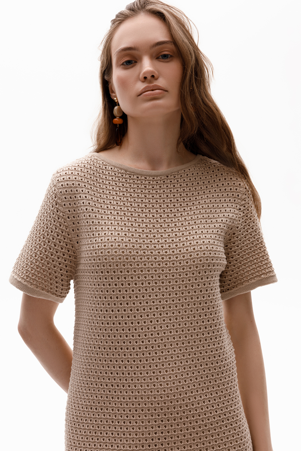 картинка Ажурное платье из итальянского хлопка от магазина Одежда+