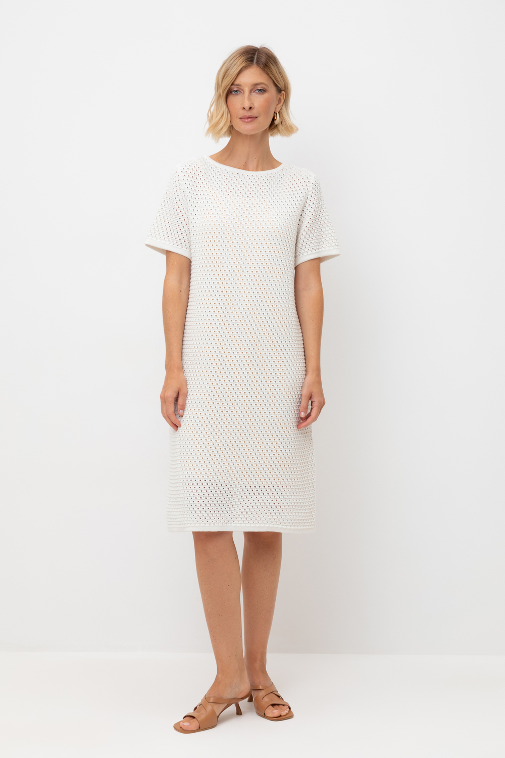 картинка Ажурное платье из итальянского хлопка от магазина Одежда+