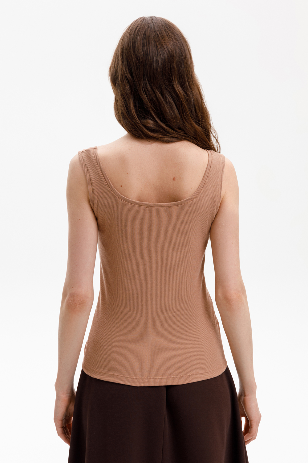 картинка Топ из эластичного трикотажа в рубчик от магазина Одежда+