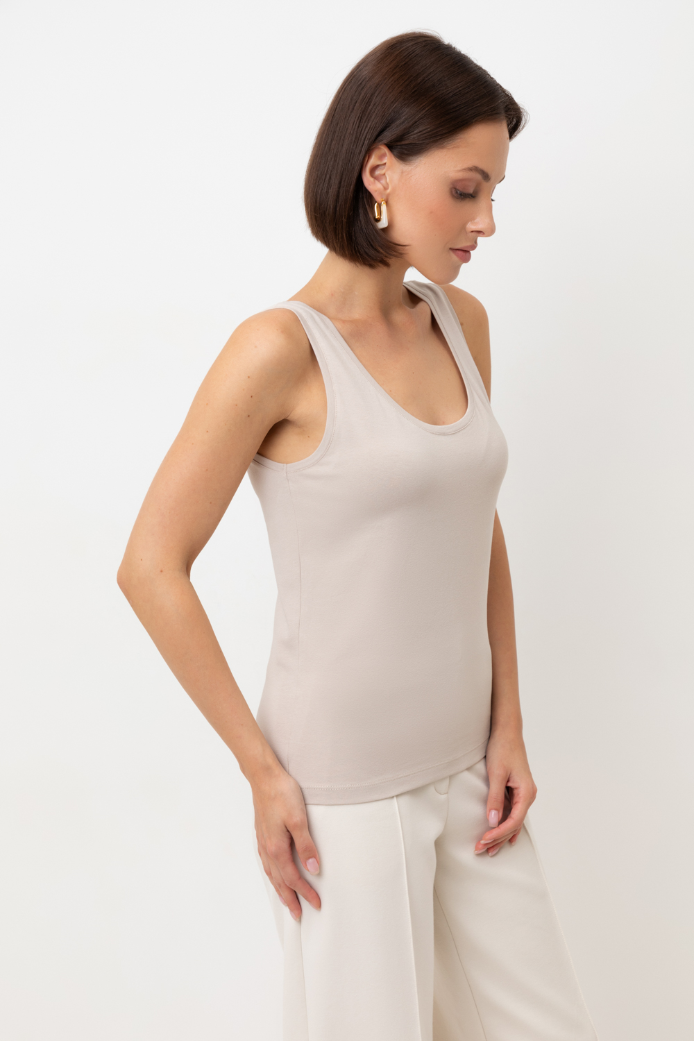 картинка Топ из мягкого хлопка от магазина Одежда+