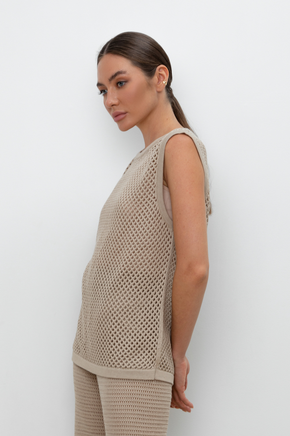 картинка Вязаная ажурная майка от магазина Одежда+