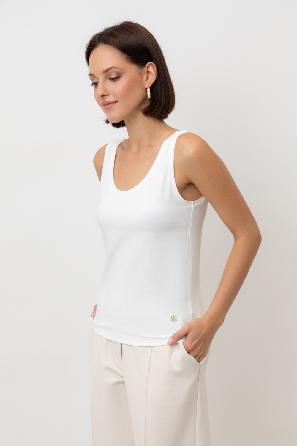 картинка Топ из мягкого хлопка от магазина Одежда+