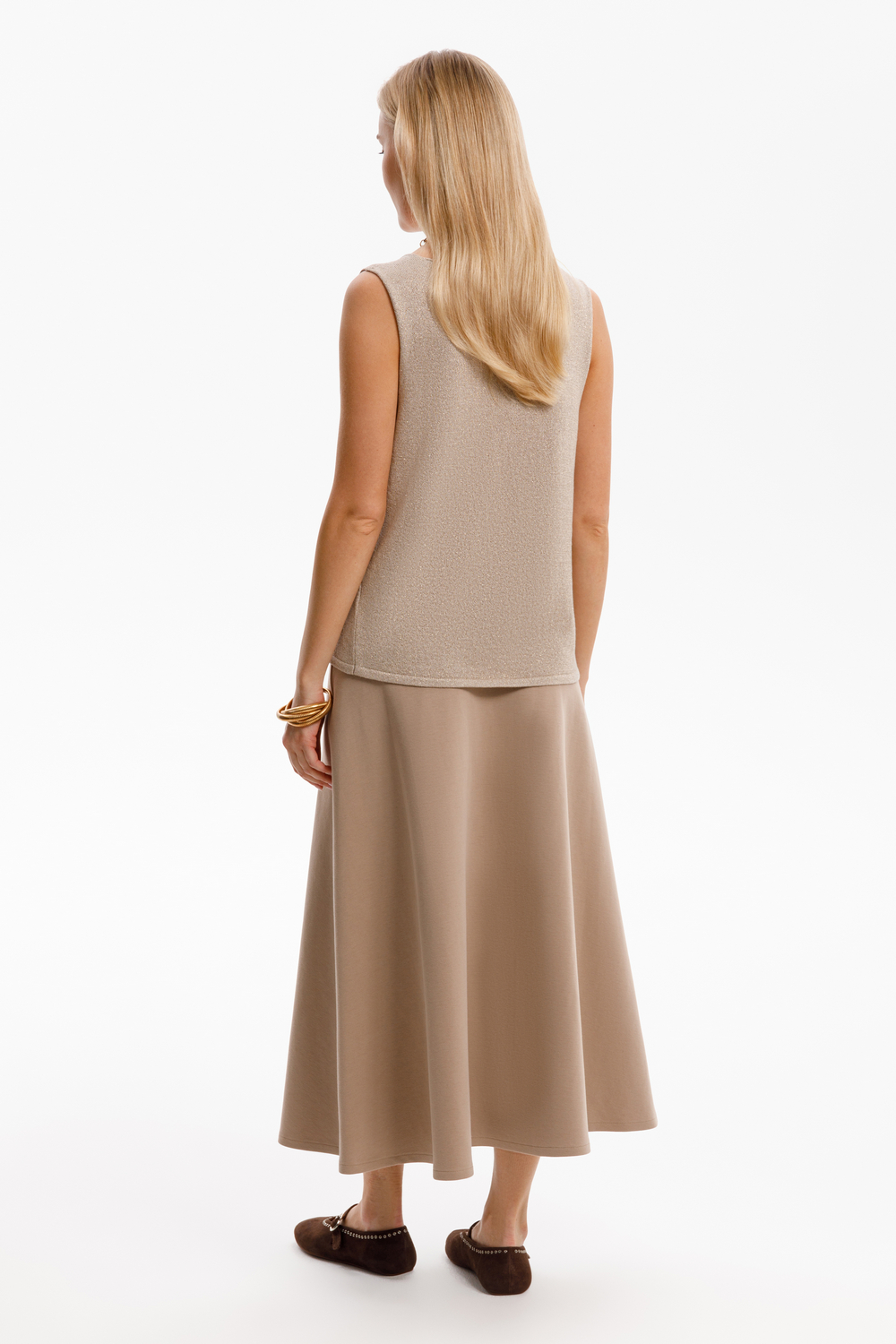 картинка Расклешенная юбка из премиального трикотажа от магазина Одежда+