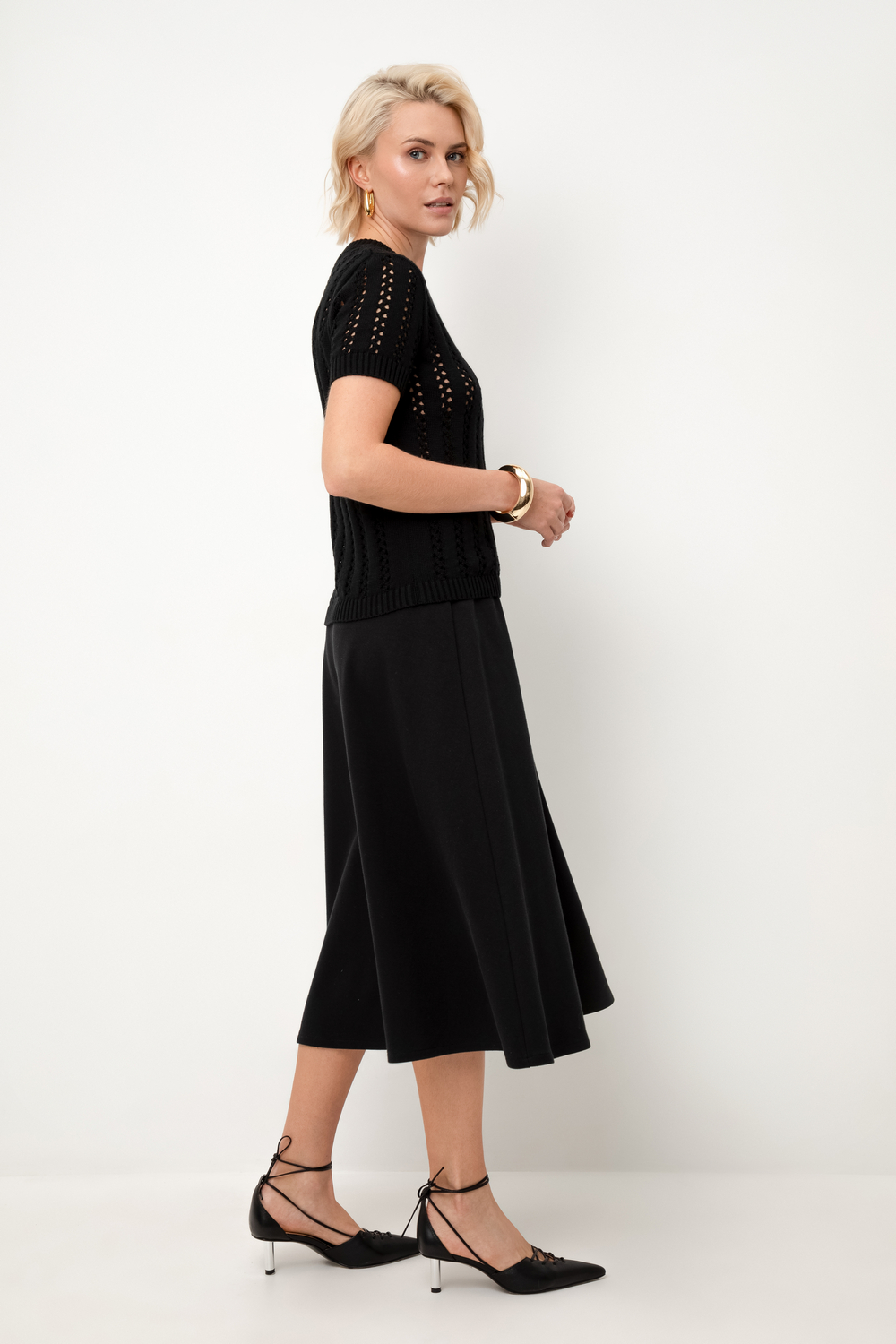 картинка Джемпер с коротким рукавом из итальянской пряжи от магазина Одежда+