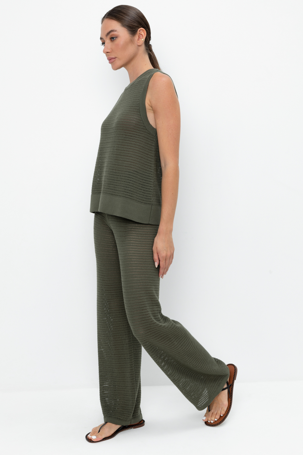 картинка Вязаные ажурные брюки от магазина Одежда+