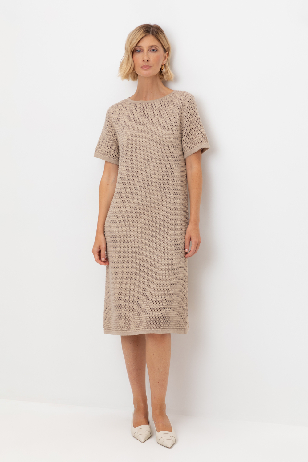 картинка Ажурное платье из итальянского хлопка от магазина Одежда+