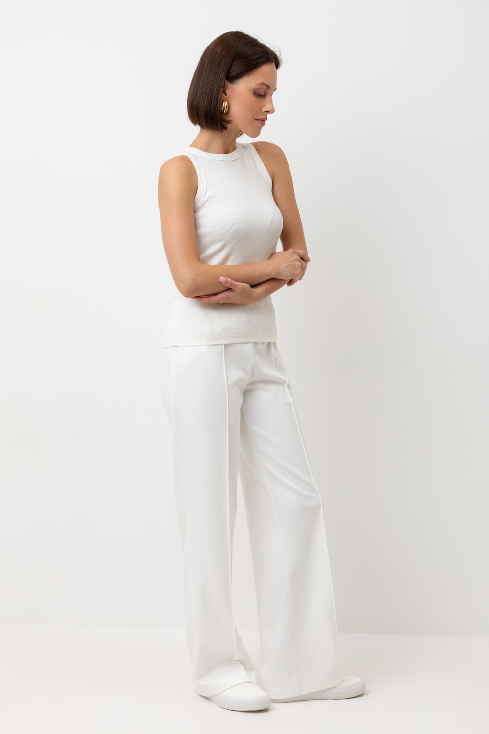 картинка Трикотажные брюки прямого кроя от магазина Одежда+