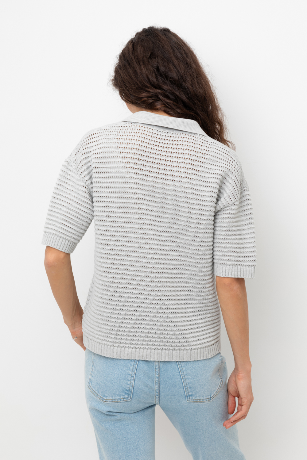 картинка Ажурное поло из итальянской пряжи от магазина Одежда+