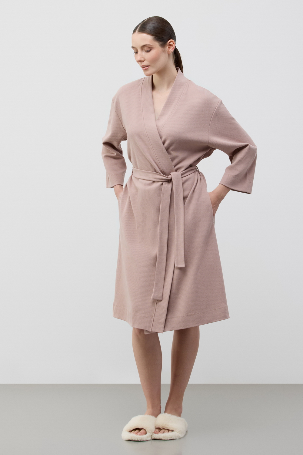 картинка Халат из 100% вафельного хлопка от магазина Одежда+