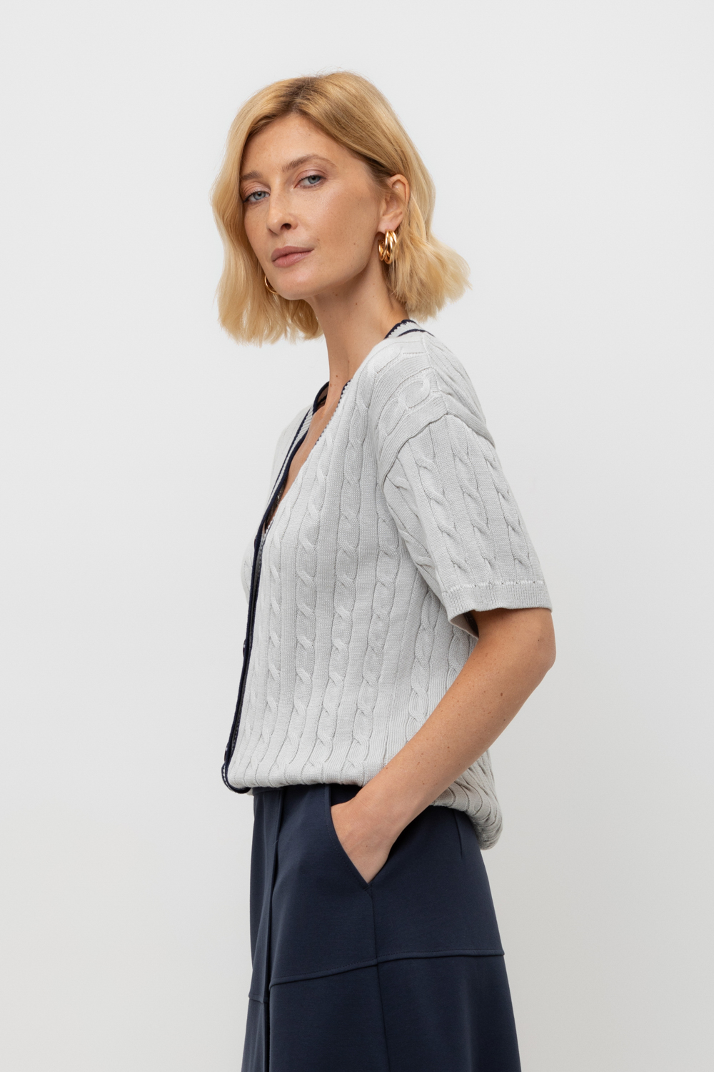 картинка Кардиган из итальянской пряжи от магазина Одежда+