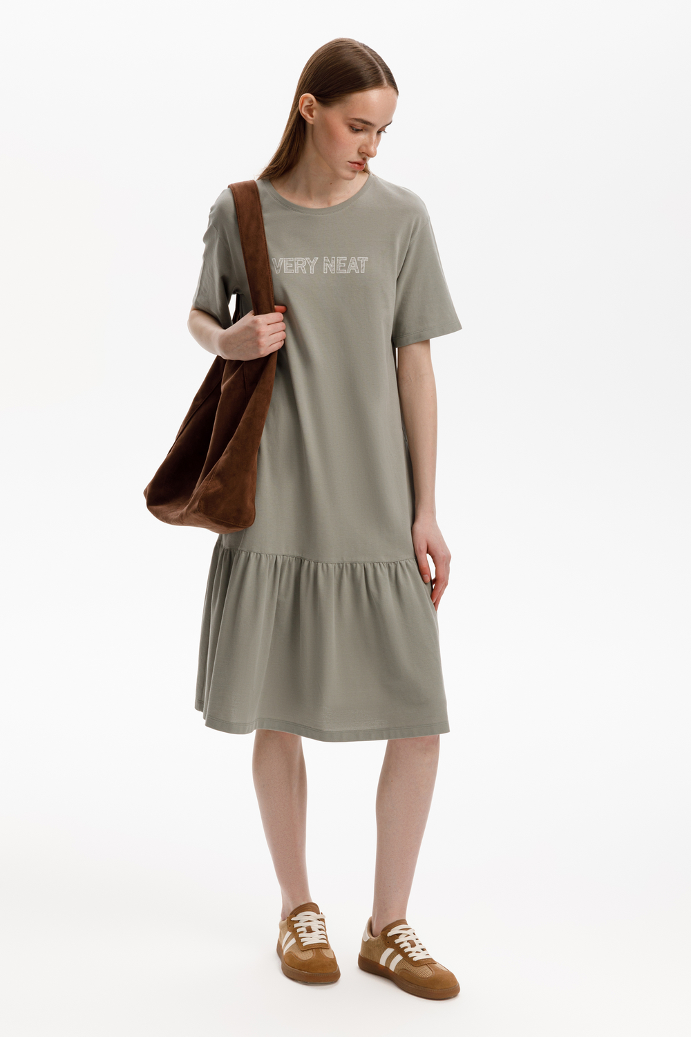 картинка Текстурное платье из пике от магазина Одежда+