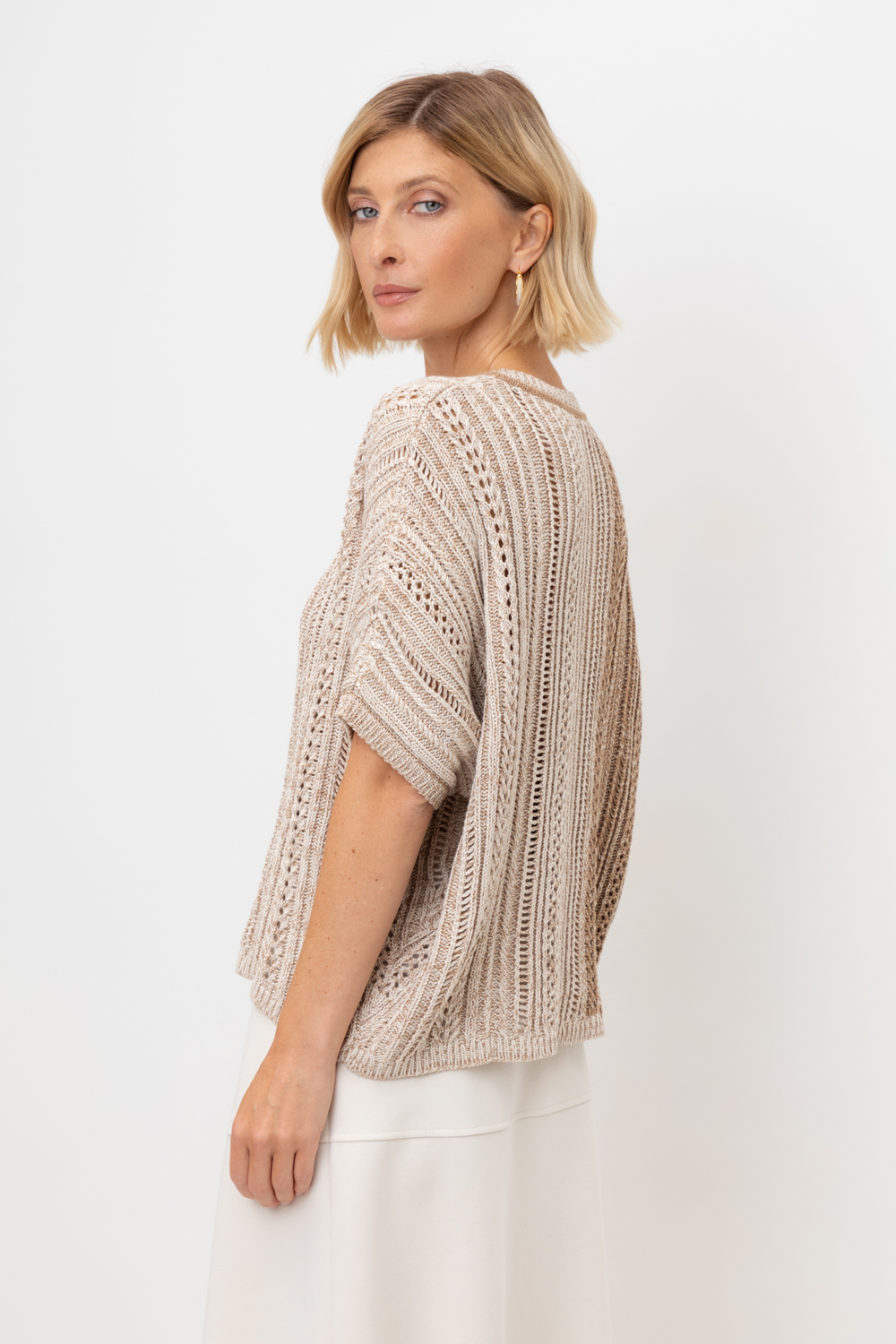 картинка Ажурный джемпер с градиентным переплетением от магазина Одежда+