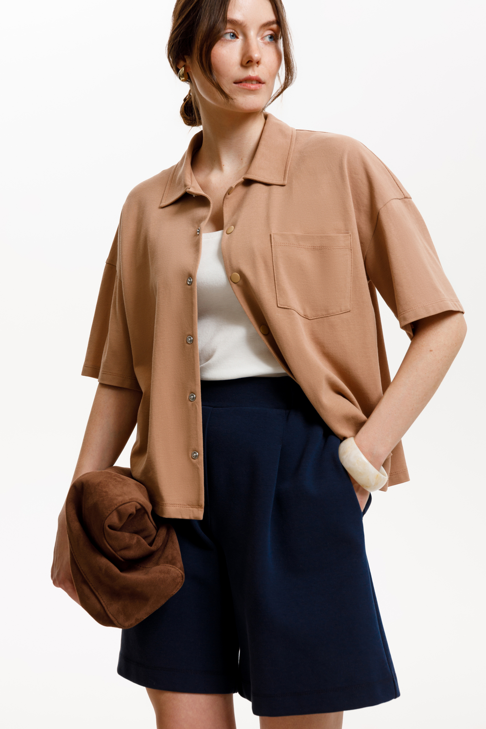 картинка Рубашка-поло из пике от магазина Одежда+