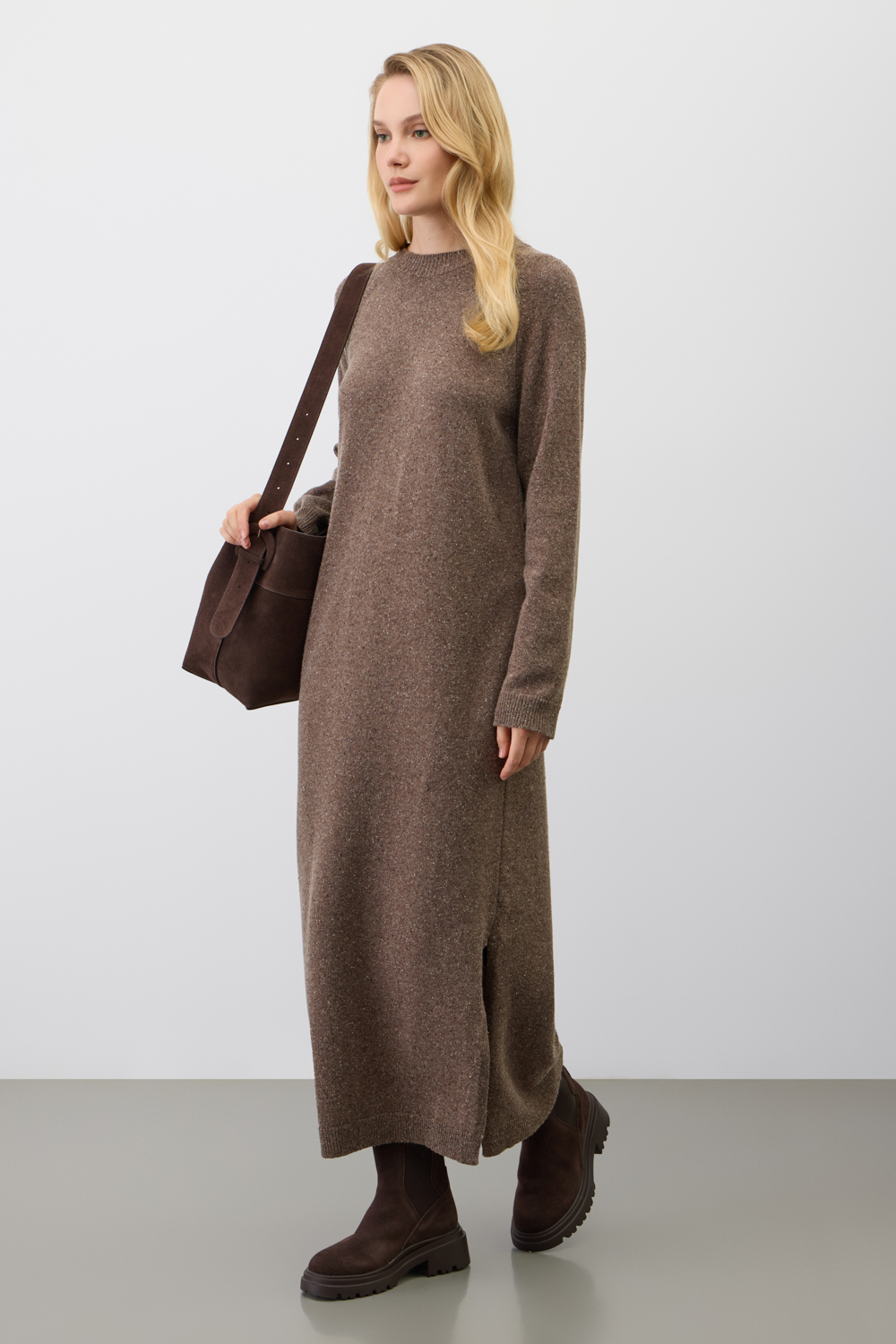 картинка Платье с мериносом и шелком от магазина Одежда+