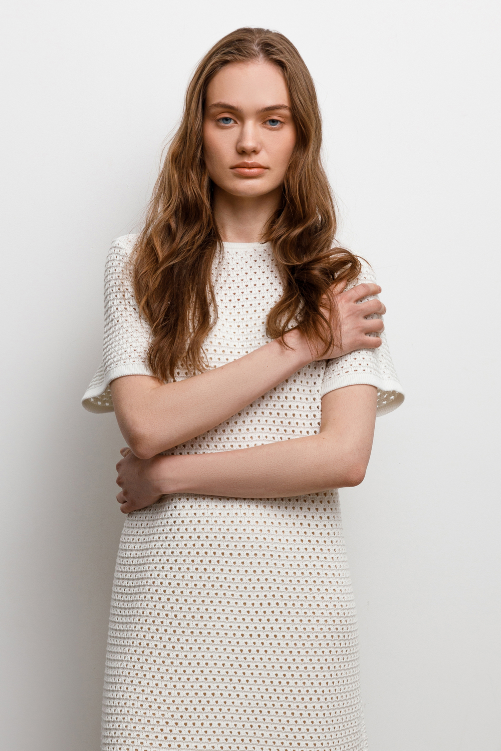 картинка Ажурное платье из итальянского хлопка от магазина Одежда+