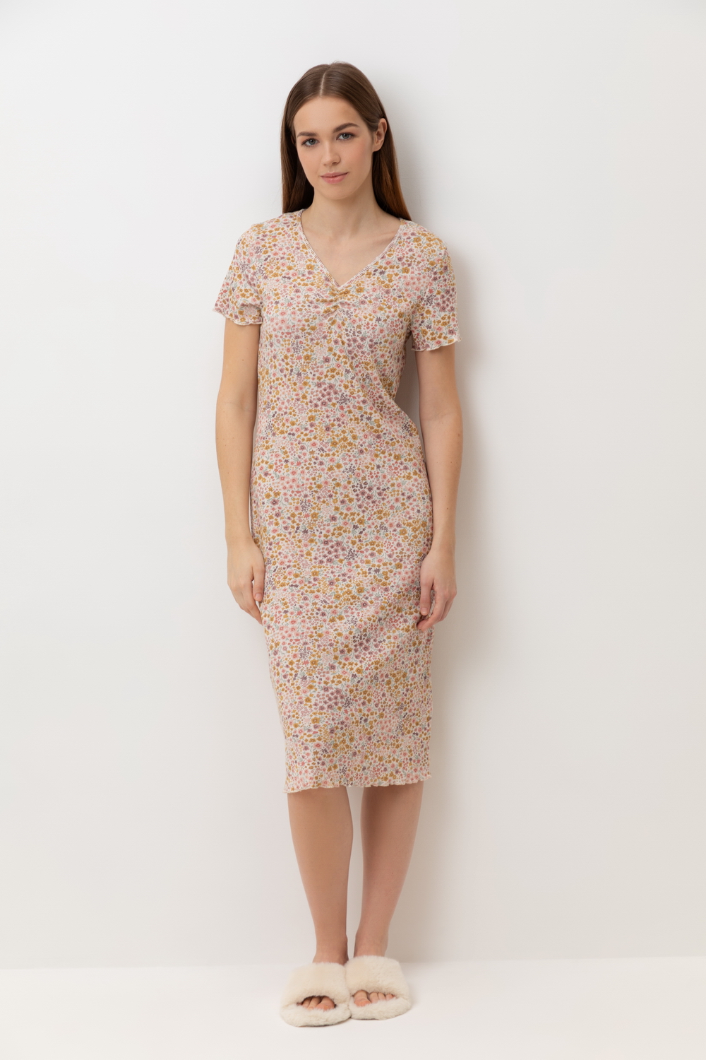 картинка Сорочка трикотажа в рубчик от магазина Одежда+