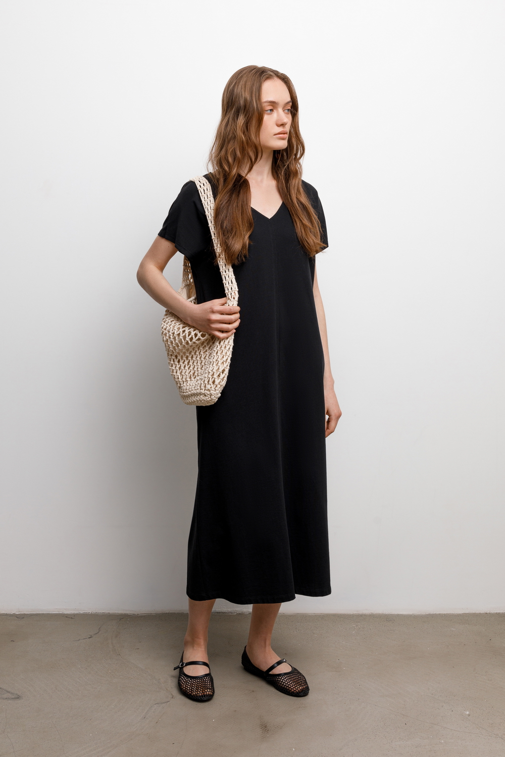 картинка Платье миди из 100% хлопка от магазина Одежда+