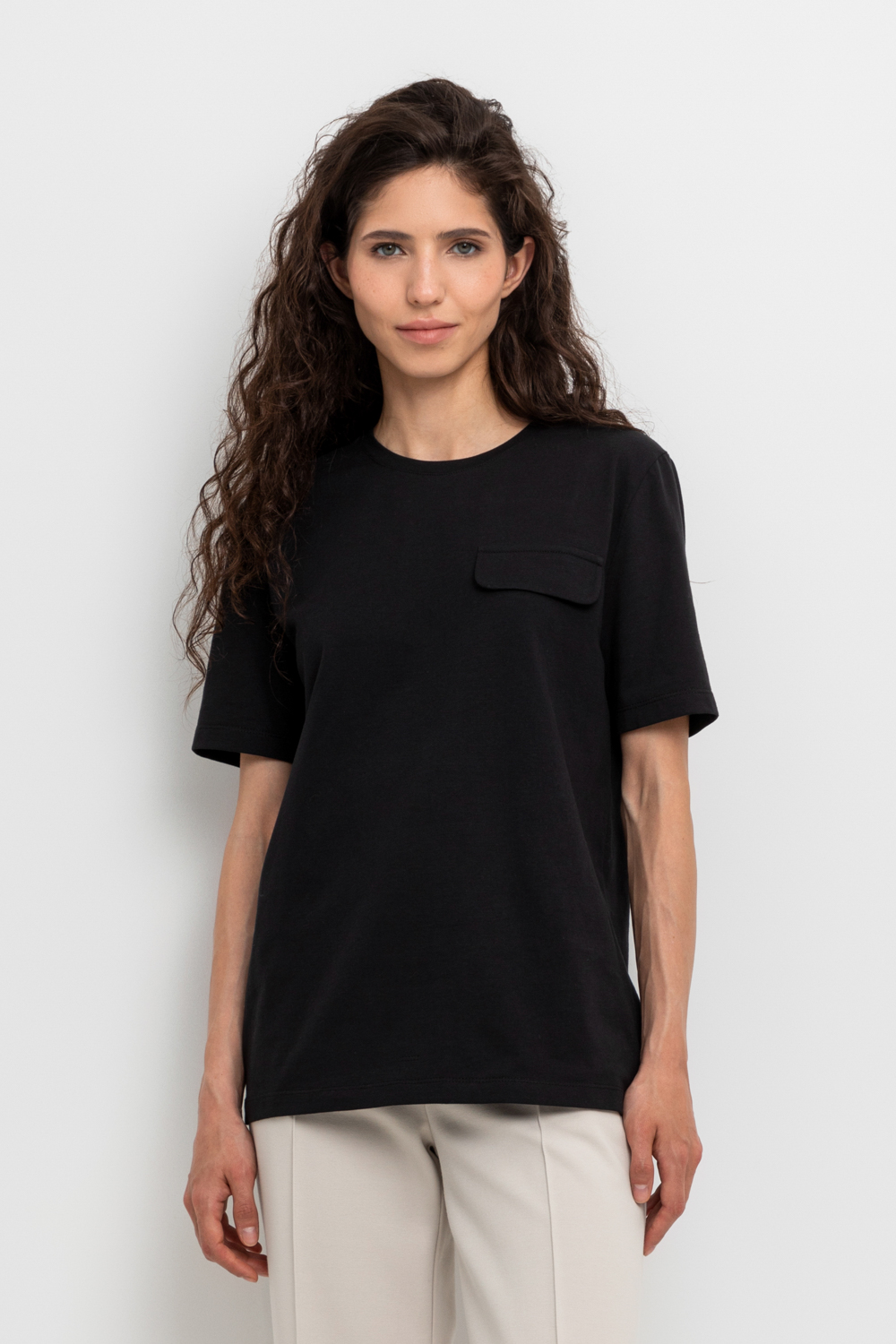 картинка Футболка женская из натурального хлопка от магазина Одежда+