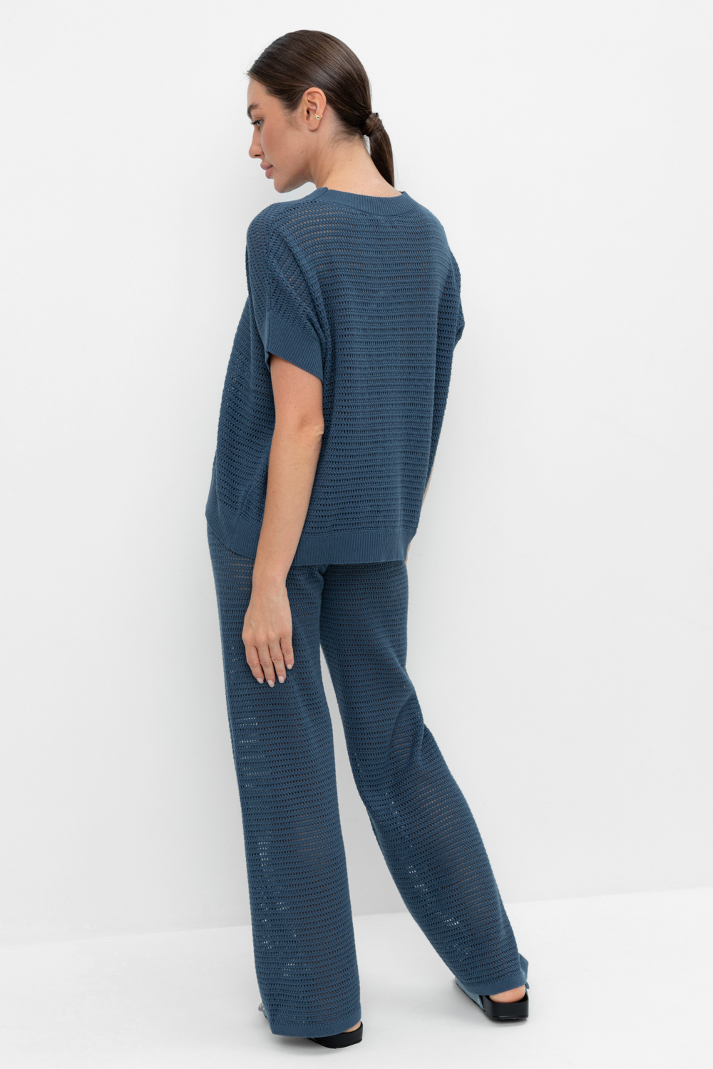 картинка Вязаные ажурные брюки от магазина Одежда+