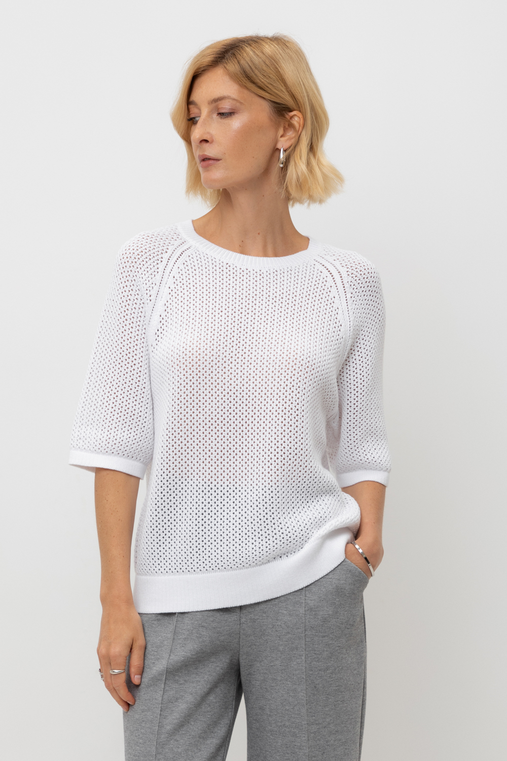 картинка Джемпер свободного кроя из итальянского хлопка от магазина Одежда+