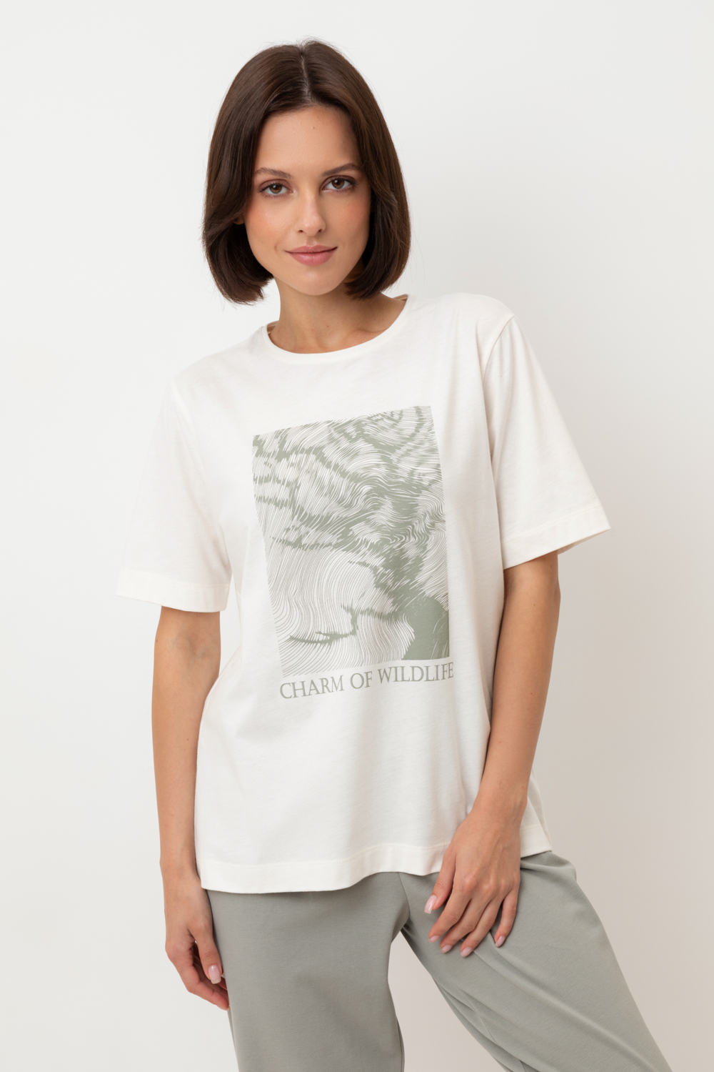 картинка Футболка из 100% хлопка с принтом от магазина Одежда+