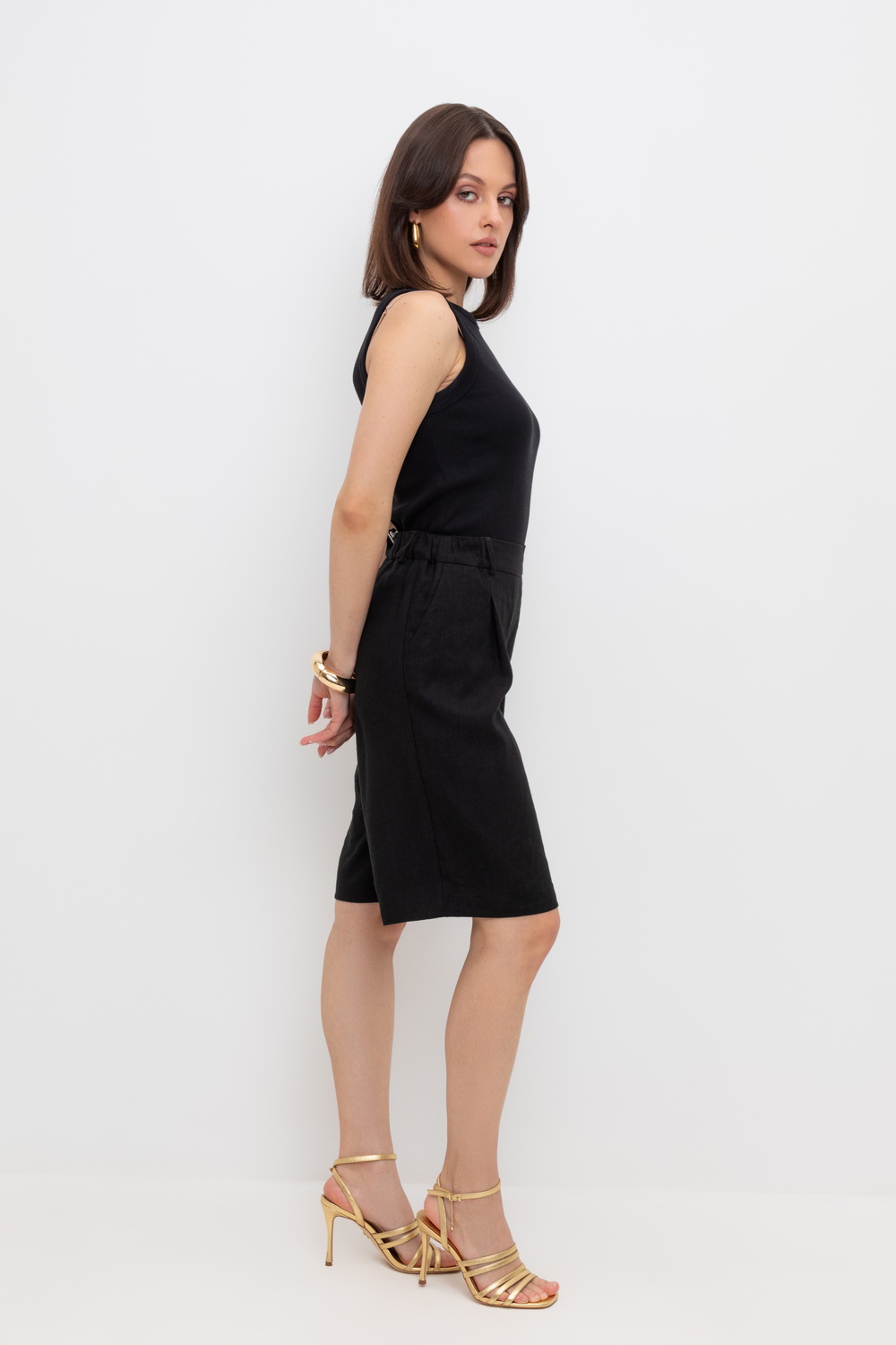 картинка Шорты женские из смесового льна от магазина Одежда+