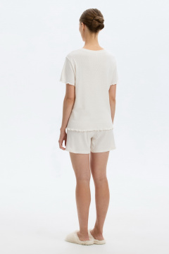 картинка Комплект футболка и шорты из ажурного хлопка от магазина Одежда+