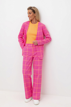 bryuki-neonovo-rozovyy-kletka-evt-4106-yarko-rozovyy