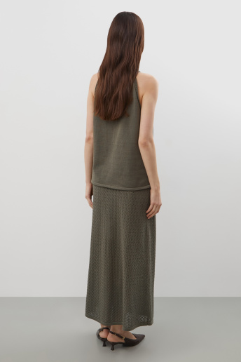 картинка Вязаный топ из хлопковой пряжи от магазина Одежда+