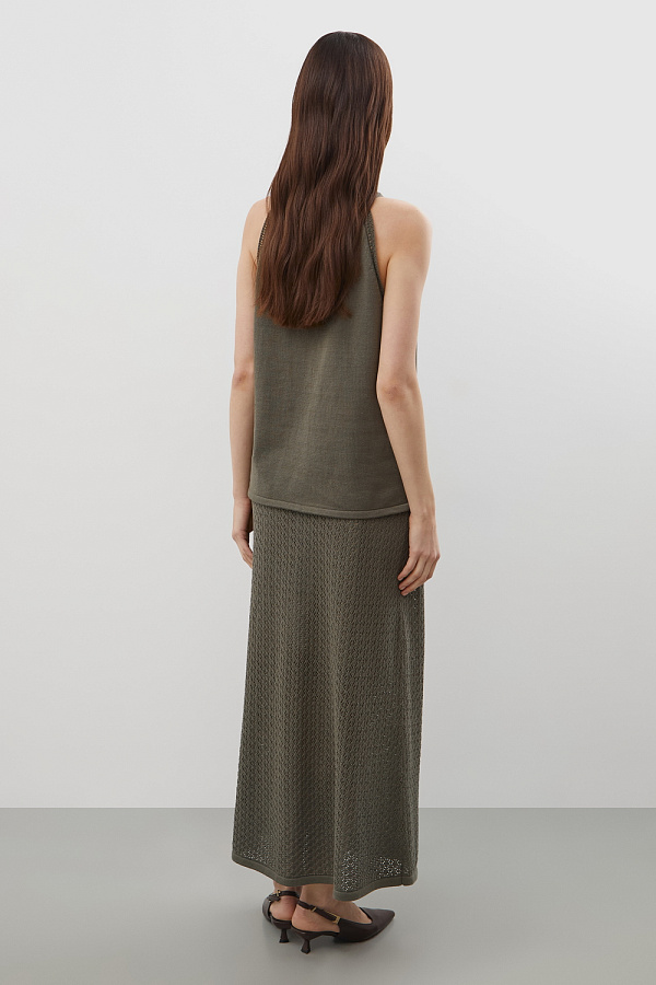 картинка Вязаный топ из хлопковой пряжи от магазина Одежда+