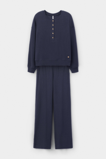 картинка Комлпект джемпер и брюки из объемного трикотажа от магазина Одежда+