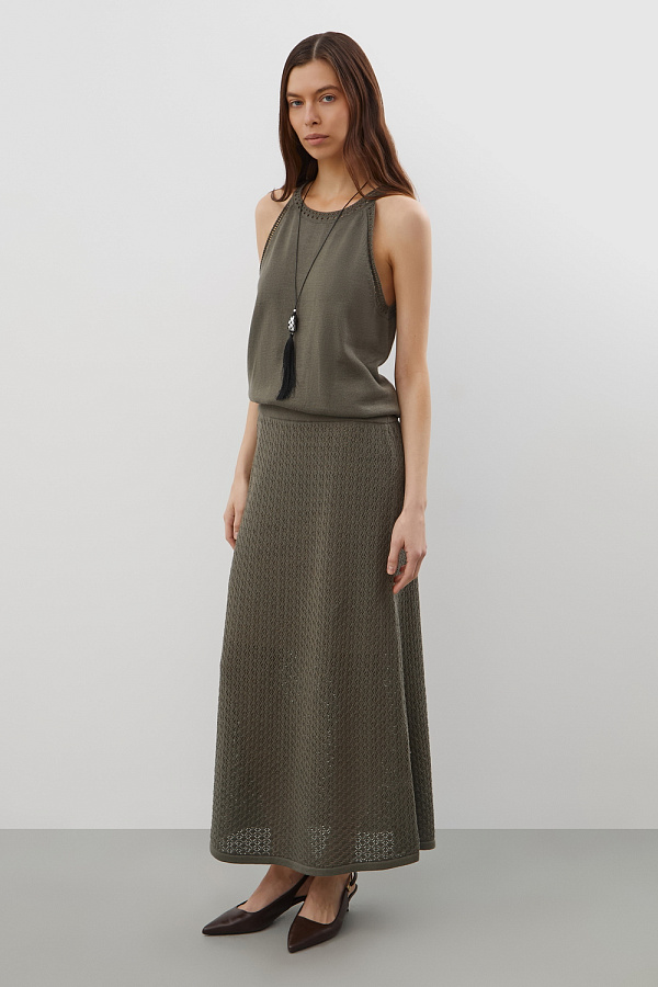 картинка Вязаный топ из хлопковой пряжи от магазина Одежда+