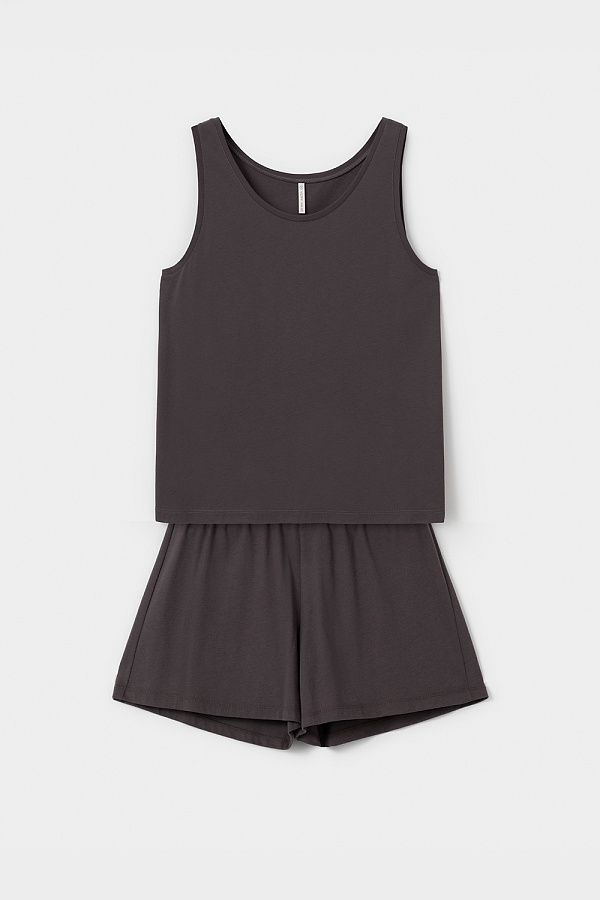 картинка Комплект топ и шорты из хлопка с модалом от магазина Одежда+