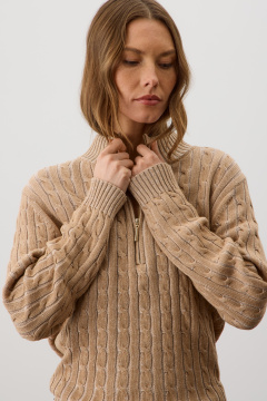 картинка Вязаный джемпер с воротником на молнии от магазина Одежда+