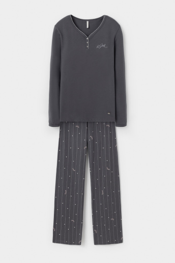 картинка Комплект лонгслив и брюки из гребенного хлопка от магазина Одежда+