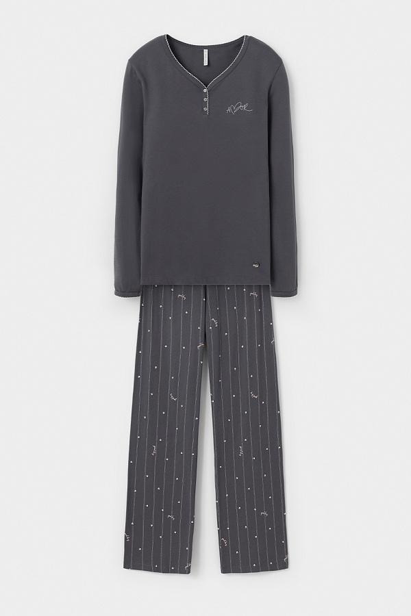 картинка Комплект лонгслив и брюки из гребенного хлопка от магазина Одежда+