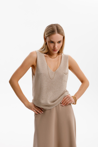 картинка Гладкий топ из вискозы от магазина Одежда+